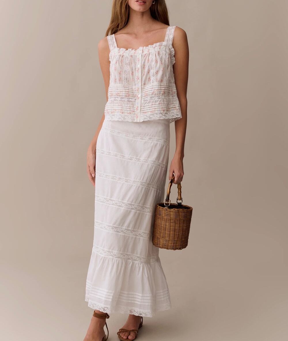 New few Moda Sorella atelier Madeline white skirt $172 sz 4